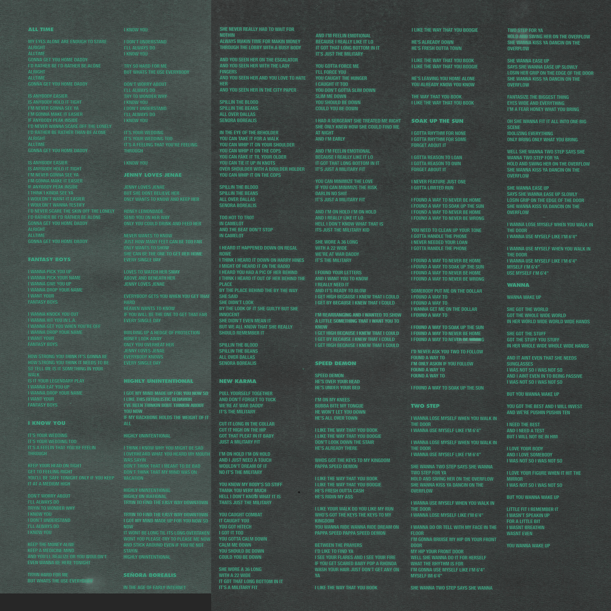 Broncho Album Lyrics